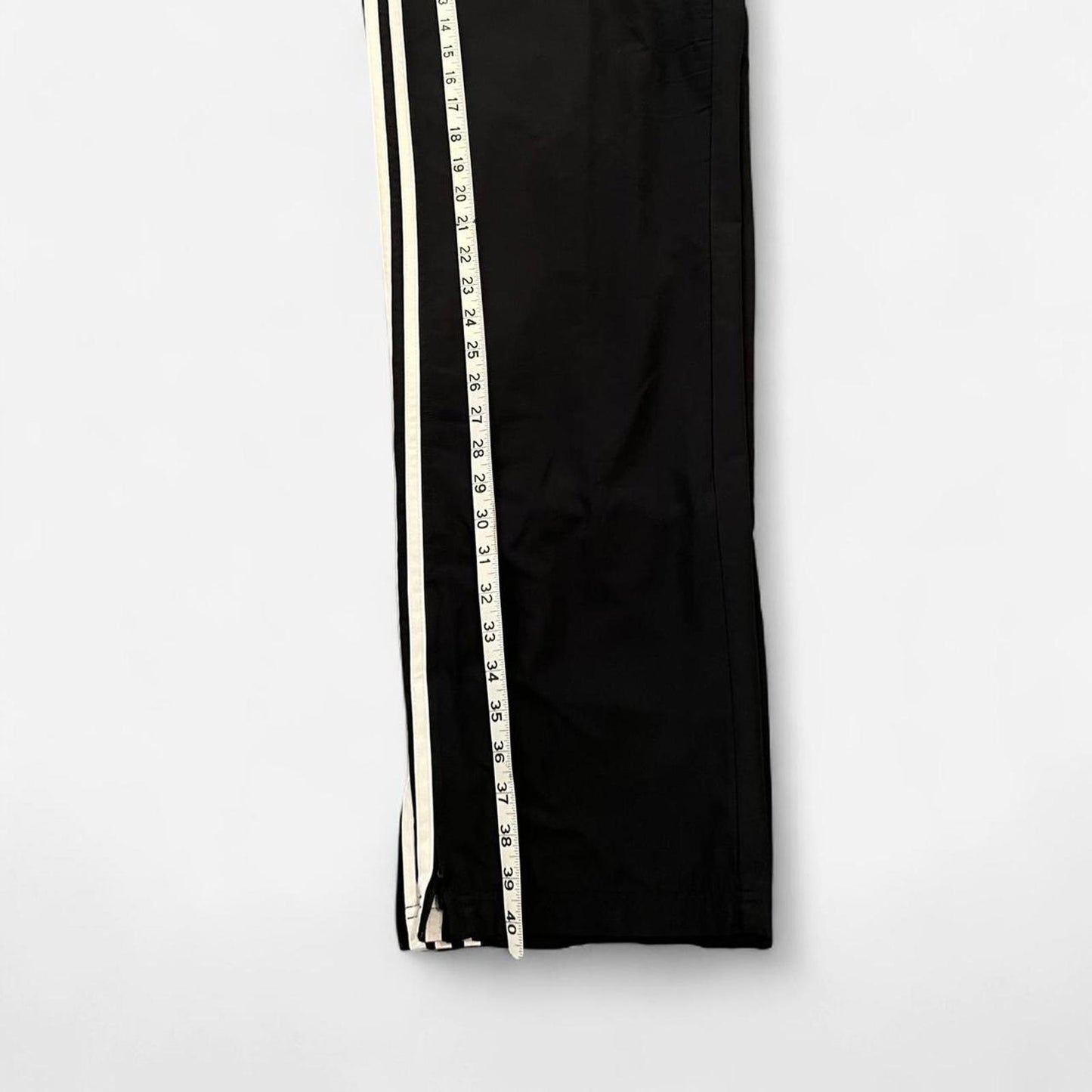 Adidas Black 3 Stripe Windbreaker Track Pants Wide Leg Y2K