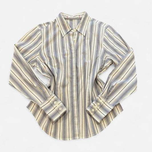 Y2K Striped Fitted Button Up Shirt