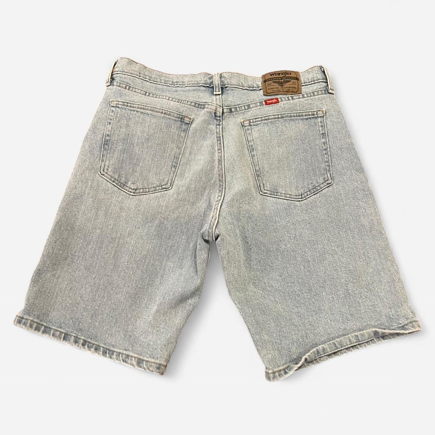 Wrangler Baggy Denim Shorts Light Wash Y2K Skater Fit