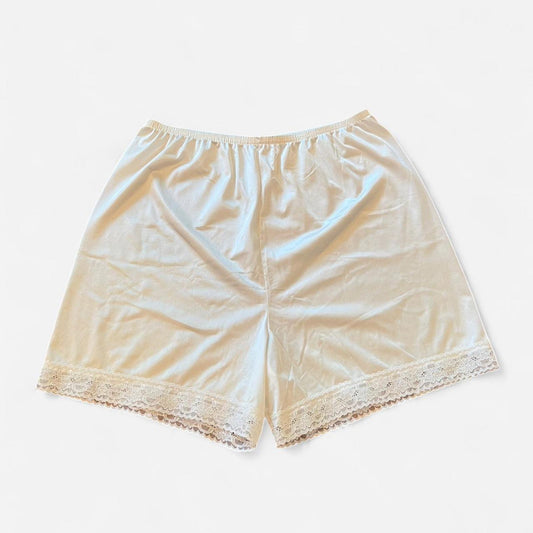 Vintage 90’s Lace Trim Slip Shorts Set Black & White