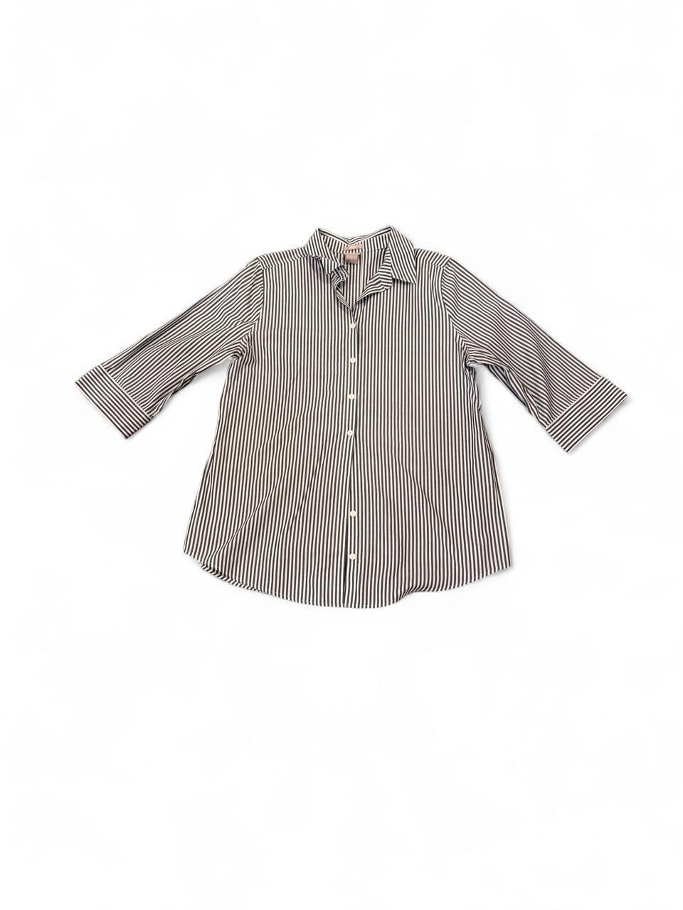 Oversized Striped Button Up Shirt