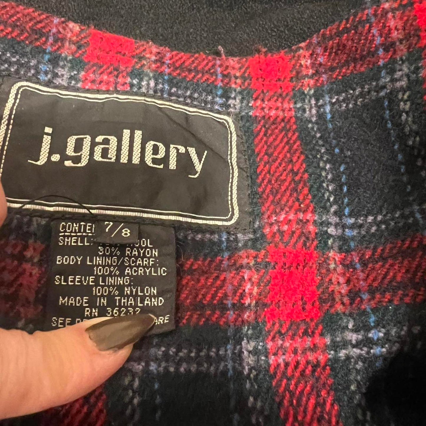 Vintage Black Wool Coat