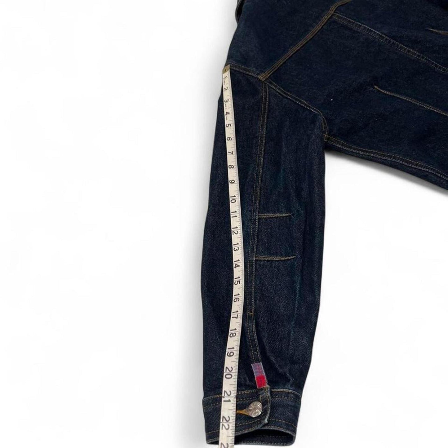 Vintage Y2K Esprit Dark Wash Denim Jacket Fitted Trucker